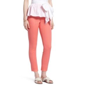 1901 Skinny Stretch Ankle Pants Coral Side Zip
